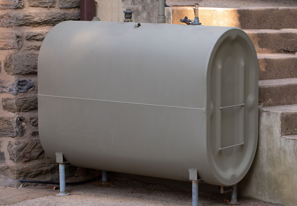 Oil tank in basement